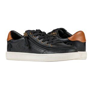 NEW Billy Footwear Men's Adaptive Low Top Zip Top Sneakers Black Size 13 M BY726